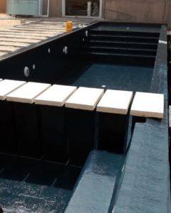 revêtement piscine polyester