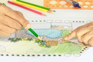 dessiner un schéma de piscine à débordement